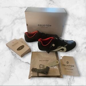 Peloton Cycling Shoes EU 45 / US 11 + Cleats Heart Rate Monitor Box  Excellent
